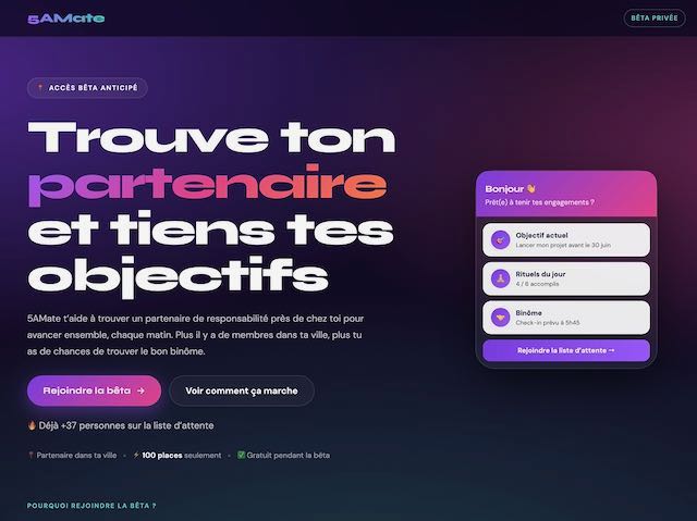 Aperçu du site 5AMate